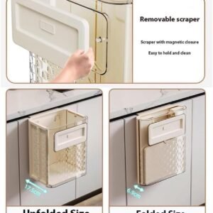 Acrylic Dustbin Transparent Waste Bin Modern Plastic Garbage Bin for Home Office Bathroom Kitchen Trash Storage Container - Image 4