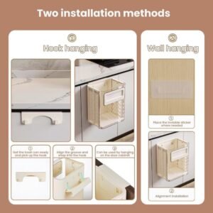 Acrylic Dustbin Transparent Waste Bin Modern Plastic Garbage Bin for Home Office Bathroom Kitchen Trash Storage Container - Image 5