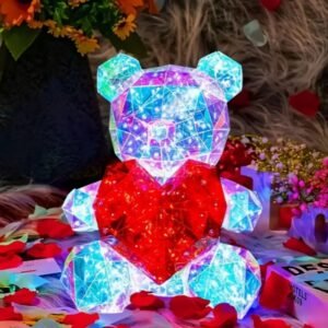 Glowing Teddy Bear Night Light LED Plush Teddy Lamp Soft Toy Night Lamp for Kids Bedroom Decoration and Night Comfort - Image 1