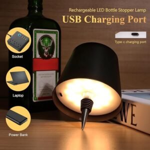 Wireless Bottle Lamp Rechargeable LED Bottle Light Decorative Table Lamp for Wine Bottles Home Decor and Restaurant Lighting - Image 8