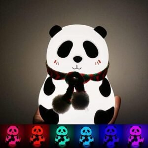 Silicone Panda Lamp Cute Panda Night Light Soft Silicone LED Lamp for Kids Bedroom Nursery Night Lamp - Image 2