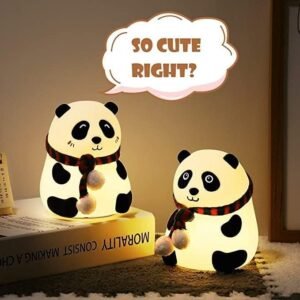 Silicone Panda Lamp Cute Panda Night Light Soft Silicone LED Lamp for Kids Bedroom Nursery Night Lamp - Image 6