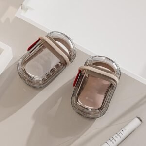 Transparent Travel Soap Case Portable Soap Holder Leakproof Soap Container for Travel Camping and Bathroom Storage - Image 2