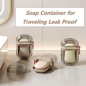 Transparent Travel Soap Case Portable Soap Holder Leakproof Soap Container for Travel Camping and Bathroom Storage - Image 3